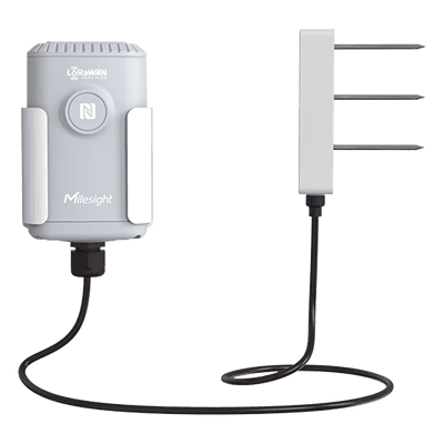 Sensor IoT de Suelo LoRaWAN / Humedad, Temperatura y Conductividad / Sonda FDR / Autonomía 10 Años / NFC / IP67