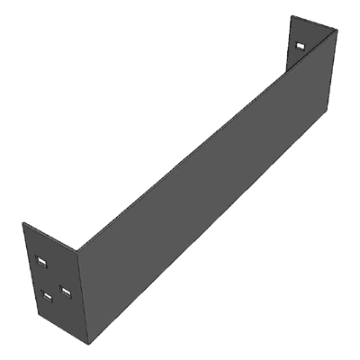 Placa de Cierre para Escalera de Aluminio / Peralte 3 1/4" / Ancho 12" / Incluye Tornillería / Interior y Exterior