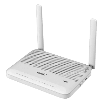 ONU GPON / Wi-Fi 6 1800 Mbps / 4 Puertos Gigabit / 1 POTS / 1 CATV RF / 1 USB / SC/APC / 2 Antenas 5 dBi