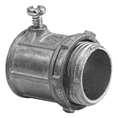 Conector para Tubo Pared Delgada / 1 1/4 pulgadas (32 mm) / 2 Tornillos Opresores 1/4 pulgadas / 47 x 50 mm / 0.116 kg