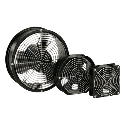 Ventilador Axial Compacto / 4 Pulgadas / 100 CFM / 115 Vca / Protección Térmica / Acero Recubierto en Polvo