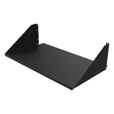 Charola para Rack 19" / Acero Sólido Calibre 16 / Capacidad de Carga 68 kg (150 lb) / 3 UR / Instalación Frontal o Trasera