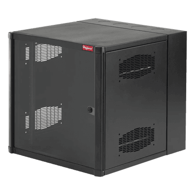 Gabinete de Pared 19 UR / 600mm Ancho (1.97ft) / 637mm Profundidad (2.09ft) / Ventana de Seguridad / Rieles Roscados #10-32
