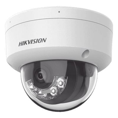 Cámara Domo IP / 4 Megapixel / Dual Light 30 m (98.4 ft) / Lente 2.8 mm / Ángulo 104° / WDR 120 dB / IP67 / IK10 / PoE