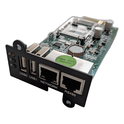 Tarjeta de Administración Remota / SNMP / HTTP / Ethernet 10/100 Mbps / Notificaciones E-mail, SMS, SNMP Traps / SSH y Telnet