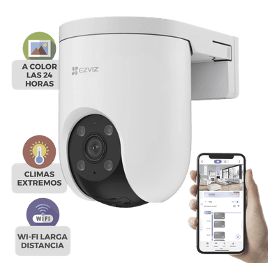 Cámara PT IP / 4K 8 Megapixel / Wi-Fi / Visión Nocturna a Color 0.5 lux / Panorámica 360° / Auto Seguimiento Zoom / Audio Bidireccional / IP65