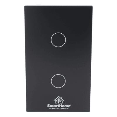 Interruptor Inteligente Wi-Fi / Control de 2 Circuitos / 800 W por Canal / 100-250 V / Wi-Fi 2.4 GHz / Compatible con Asistentes de Voz