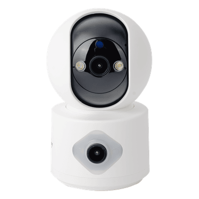 Cámara IP WiFi / Doble Lente 3MP / Pan 320° / Tilt 70° / Autoseguimiento / IR 10 m (32.8 ft) / Audio Bidireccional / microSD 128GB