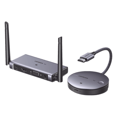 Extensor HDMI Inalámbrico / 4K@30Hz / Alcance 50 m (164 ft) / Salida HDMI y VGA Simultánea / Audio 3.5 mm / Plug & Play / Banda 5 GHz