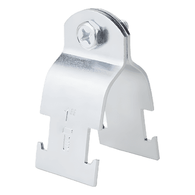 Abrazadera Unicanal / 2" (51 mm) / Calibre 14 (2.0 mm) / Acabado Galvanizado / Tornillería 1/4" x 1 1/4"