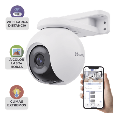 Cámara IP PT / 4 Megapixel / ColorFULL Visión Nocturna / Wi-Fi 2.4 GHz / Cobertura 360° / Detección AI Humano/Vehículo / IP65