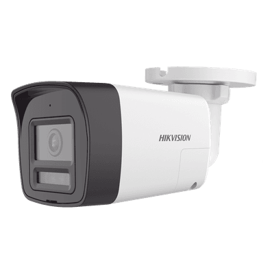 Cámara Bala TURBOHD / 4K 8 Megapixel / Lente 2.8 mm / Ángulo 113° / Dual Light IR 30 m (98.4 ft) + Luz Blanca 20 m (65.6 ft) / Audio Bidireccional / Sirena y Estrobo LED / IP67 / Metal