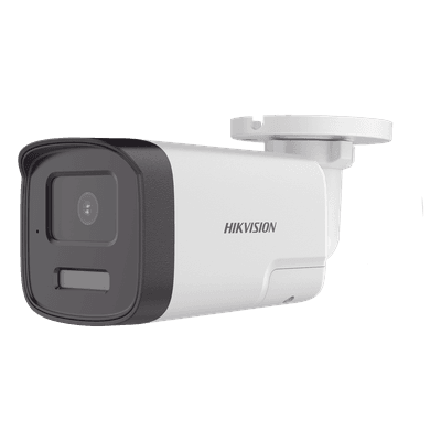 Cámara Bala TURBOHD / 4K UHD 8 Megapixel / Lente 2.8 mm / 113° HFOV / Dual Light 40 m (131.2 ft) / Audio Bidireccional 5-8 m / IP67 / Metal