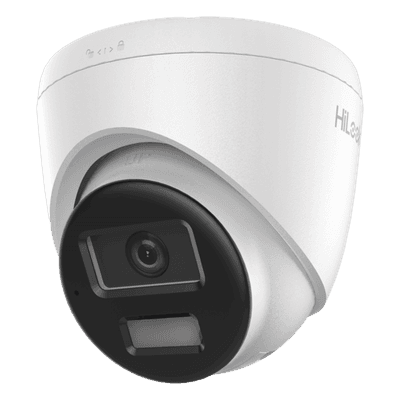 Cámara Turret IP / 4 Megapixel / Dual Light 20 m (65.6 ft) / Lente 2.8 mm / 104° / Audio Integrado / IP67 / PoE