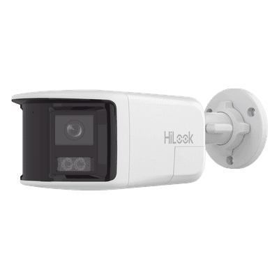 Cámara Bala IP / 8 Megapixel / Imagen Panorámica 180° / Dual Light 30 m (98.4 ft) / PoE / Audio Bidireccional / IP67