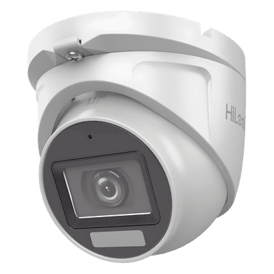 Cámara Turret TURBOHD / 3K Megapixel / Dual Light 30 m (98.4 ft) IR + 20 m (65.6 ft) Luz Blanca / Lente 2.8 mm 105° / IP66 / Audio Coaxitron / 4 Tecnologías