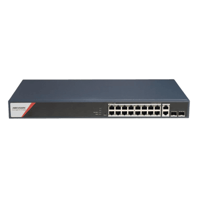 Switch PoE+ Administrable / 16 Puertos Gigabit / 4 Puertos PoE++ 90 W / 2 Uplink Gigabit / 2 SFP / Alcance Extendido 300 m (984.3 ft) / 230 W