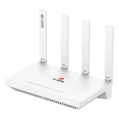 ONU xPON Wi-Fi 6 AX1500 / 4 Puertos Gigabit / Puerto PON SC/UPC / 4 Antenas 5 dBi / 18W / 10.2 × 6.2 × 1.8 in