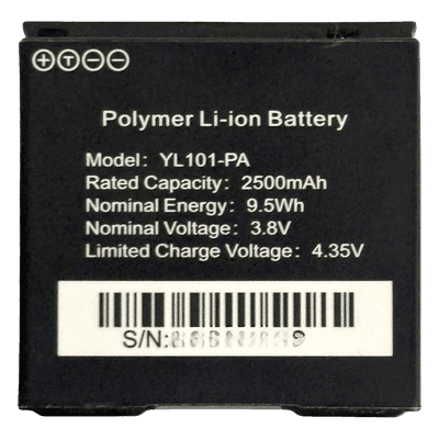 Batería de Respaldo / 2500 mAh / 3.8 VCC / Litio de Alta Densidad / 40 x 40 x 14 mm