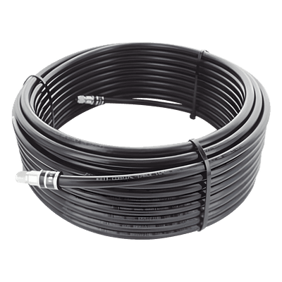 Jumper Coaxial / Tipo RG58 / 29 m (95.14 ft) / Conectores BNC Macho / 75 Ω / Color Negro