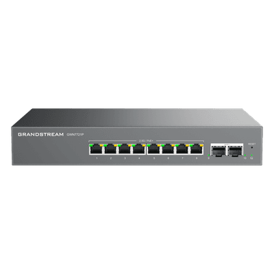 Switch L2 Lite Administrable de 10 Puertos / 8 Puertos Ethernet 2.5 Gbps / 2 Puertos SFP+ 10 Gbps / PoE+ 802.3af/at / VLAN 802.1Q / QoS / IGMP Snooping / Montaje Escritorio, Pared o Rack 19" (0.48 m)