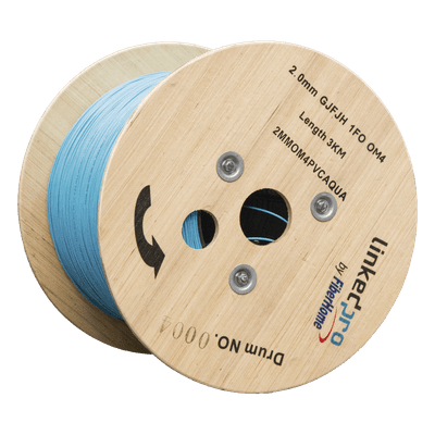 Cable de Fibra Óptica Multimodo OM4 / 50/125 µm / Simplex 2.0 mm / Buffer 0.9 mm / 10 Gigabit Ethernet / 2 km (6561.7 ft) Máximo