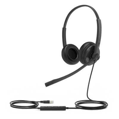 Auriculares USB / Binaural / Cancelación de Ruido Pasiva / USB-A Plug-and-Play / Brazo Flexible 320° / Indicador de Ocupado