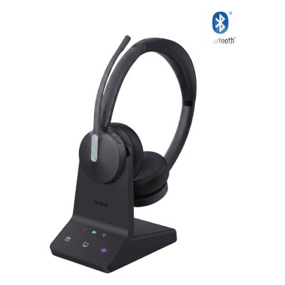Auriculares Inalámbricos UC / DECT y Bluetooth 5.2 Simultáneos / Triple Conexión / 32 Horas de Conversación / Cancelación de Ruido con 3 Micrófonos
