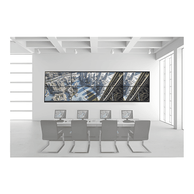Kit Videowall / 4x2 / 8 Pantallas 55" (1.7 m / 5.6 ft) / Full HD 60 Hz / Decoder 128 Canales / Base Pared
