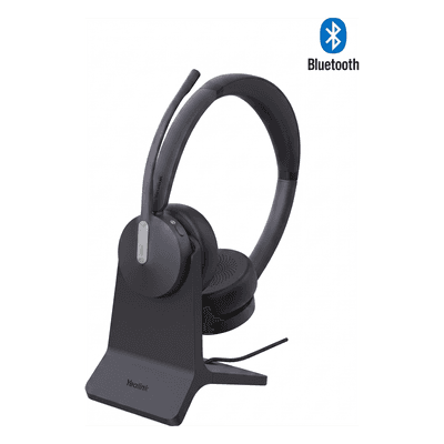 Diadema Inalámbrica / Dual / Bluetooth 5.3 / 50 m (164 ft) / Cancelación de Ruido IA / Certificada Microsoft Teams / Base de Carga