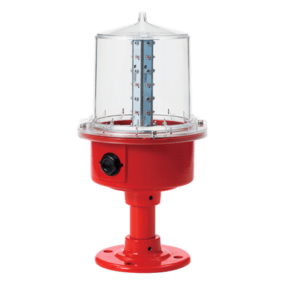 Luz de Obstrucción Aeronáutica / LED Baja Intensidad Tipo B / 110 VCA / IP66 / ICAO / Poste / -30°C a +50°C