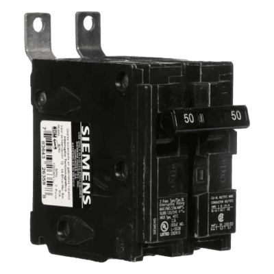 Interruptor Termomagnético / 2 Polos / 50 A / 120/240 V AC / 10 kA / Conexión por Tornillos