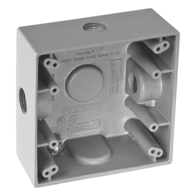 Caja de Conexión a Prueba de Intemperie / Aluminio Die-Cast / 3 Salidas / 1/2" NPT / IK09 / 492 cm³