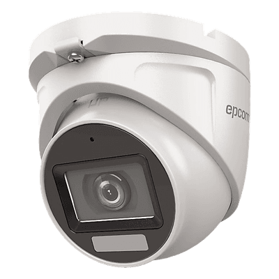 Cámara Turret TURBOHD / 2 Megapixel / Dual Light 30 m (98.4 ft) IR + 20 m (65.6 ft) Luz Blanca / Audio Integrado / IP66 / Metal