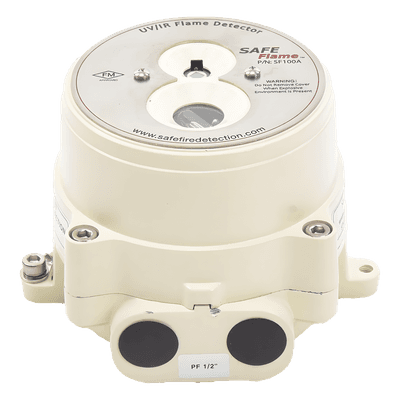 Detector de Flama UV/IR / 30 m (98 ft) Alcance / 90° HxV Campo de Visión / -40°C a 75°C / Acero Inoxidable a Prueba de Explosión