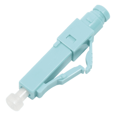 Conector de Fibra Óptica / Pre-Pulido / LC Simplex / Multimodo 50/125 OM3-OM4 / Re-Terminable / 0.20 dB Pérdida / Color Aqua