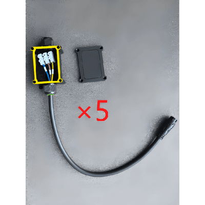 Cable de Alimentación / 10 m (32.8 ft) / Goma con Enchufe Cabeza de Aviación / Paquete 5 Unidades / -40°C a 105°C