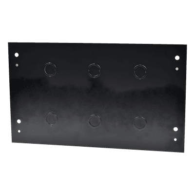 Tapa Trasera para Gabinete de Pared / 6U / Acero Calibre 18/22 / 600 mm Ancho / Compatible SR1906GFP / Negro Semi Mate