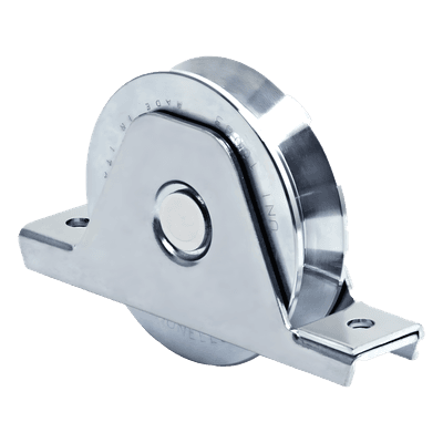 Rueda para Puerta Corrediza / 12 cm / Acero Galvanizado / Carga 400 kg / Canal Tipo V
