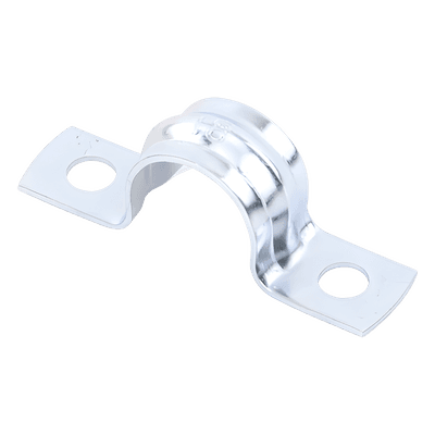 Abrazadera Omega / Conduit 3/8" (9.52 mm) / Acero 0.9-1.2 mm / Carga 30 kg / Cincado 5 Micras