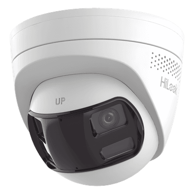Cámara Turret IP / 6 Megapixel / Panorámica 180° / Dual Light 30 m (98.4 ft) / PoE / Audio Bidireccional / IP67