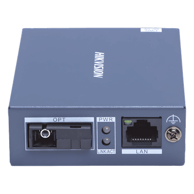 Transceptor Fibra Óptica Gigabit / Monofibra Monomodo / 20 km (12.4 mi) / 10/100/1000 Mbps RJ45 / SC / Industrial -20°C a 60°C / Protección 4 kV