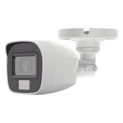 Cámara Bala TURBOHD / 2 Megapixel / Dual Light 20 m (65.6 ft) IR + 20 m (65.6 ft) Luz Blanca / Lente 2.8 mm / 100° Ángulo de Visión / Audio por Coaxitron / IP66 / Metal
