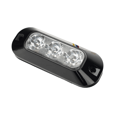 Luz Auxiliar LED / 3 LEDs Alta Intensidad / 21 Patrones Programables / IP67 / 12-24 VCC / Azul