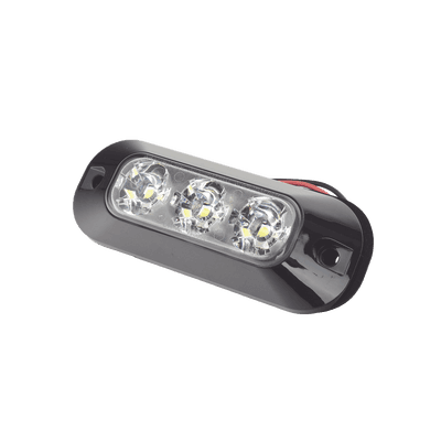 Luz Auxiliar LED / 3 LEDs / 21 Patrones de Destello / 12-24 VCC / IP67 / SAE J595 Clase I