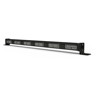 Barra Direccional de Tráfico / 6 Módulos / 48 LED / Ámbar / 29 Pulgadas / 12–24V DC / 35 Patrones de Destello