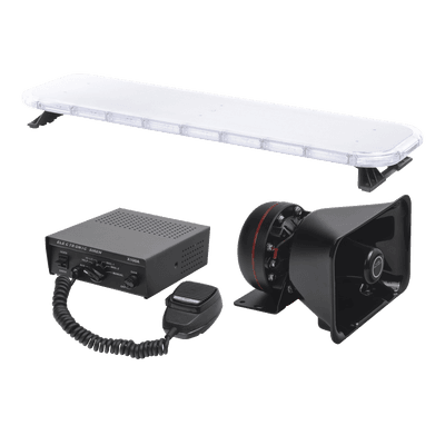 Kit de Señalización para Unidades de Seguridad / Barra LED 132 Unidades G3 HyperLux / Sirena 100W 7 Tonos / Bocina Uso Rudo 8 Ohms / IP65 / Controlador 45 Patrones / 116.84 cm (3.83 ft) de Largo