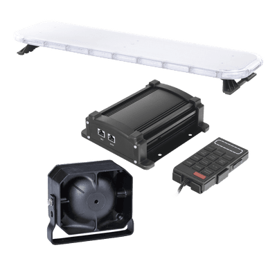 Kit de Señalización para Unidades de Seguridad / Barra LED 132 LEDs / Sirena 100W / Bocina 100W / IP65 / 46" (3.8 ft)