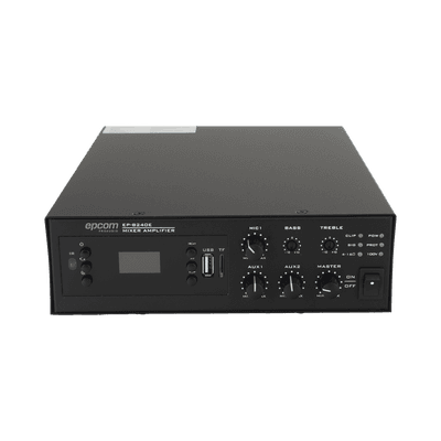 Amplificador Digital Mini MP3 / 240W / Bluetooth / FM Radio / Entrada XLR Phantom 48V / Salida 100V / 4-16 Ohms