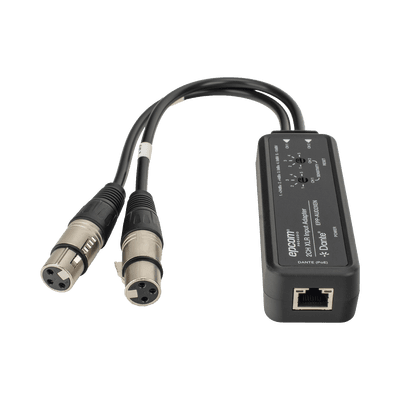 Extensor de Audio / 2 Canales XLR Balanceada/No Balanceada / Salida Digital Dante® / Latencia 1/2/5 ms / Ancho de Banda 100 Mbps / PoE y USB-C